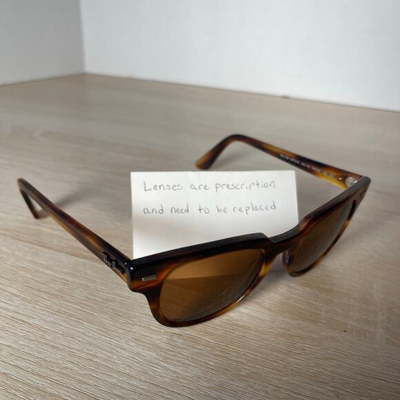 Ray-Ban RB2168 Meteor 954/33 Horn Rim Sunglasses FRAMES ONLY 50-20-150 Italy - Picture 1 of 12